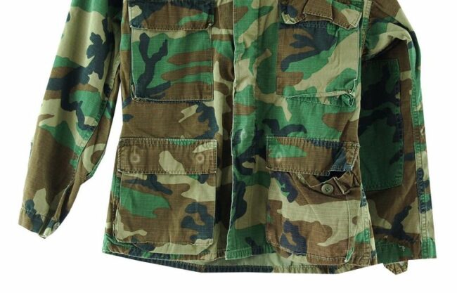 Front Bottom Close Up US Military Camouflage Jacket