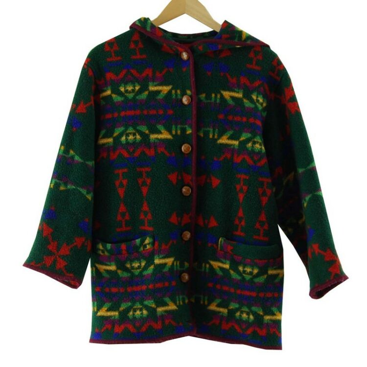 Virgin Wool Aztec Print Jacket Womens