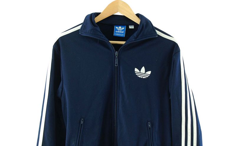 Navy Blue Adidas Tracksuit Jacket - UK S - Blue 17 Vintage Clothing