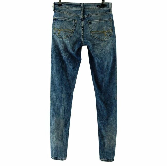 Back Levis Acid Washed Blue Jeans