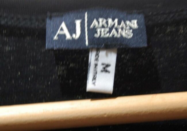 Label Armani Jeans Black Jumper Womens