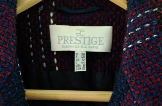 Label Prestige Elegance S.A. Paris Check Coat