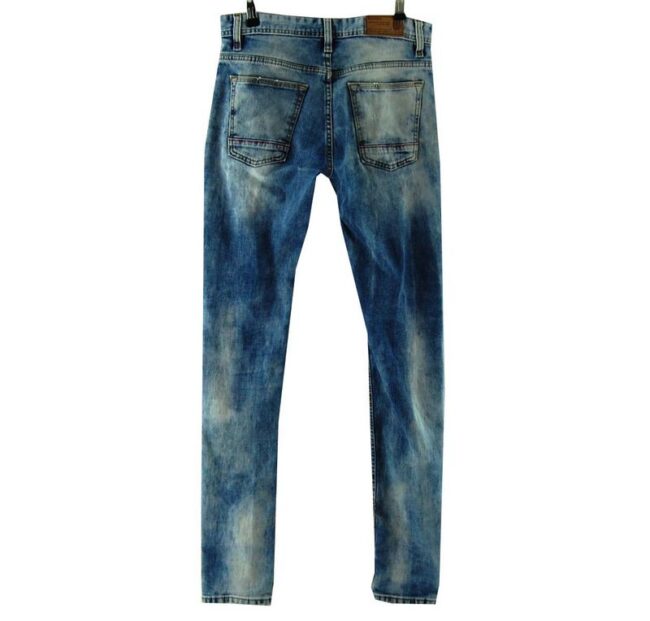 Back Pull & Bear High Waisted Acid Washed Jeans