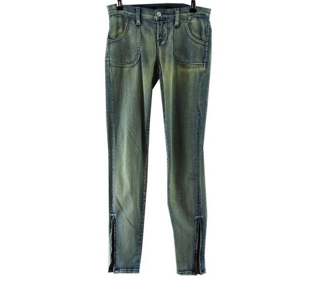 Front J Brand Blue Acid Wash Jeans