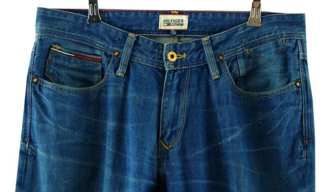 Front Close Up Tommy Hilfiger High Waisted Jeans