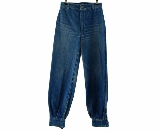 Front Foster High Waisted Blue Balloon Jeans