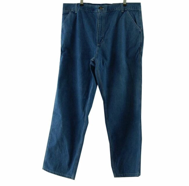 Front Blue Carhartt Denim Carpenter Jeans