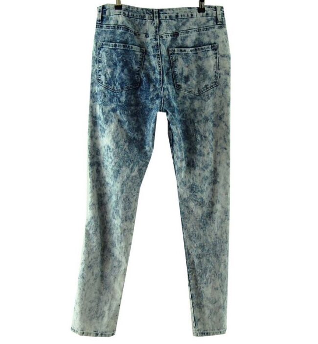 Back Blue Acid High Waisted Skinny Jeans