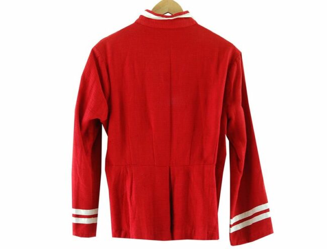 Back Red Military Tunic Style Jacket