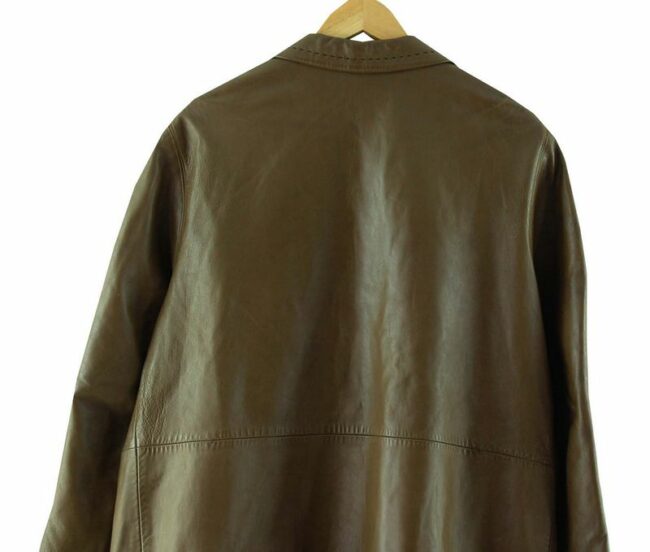 Back Top Close Up 60s Brown Leather Jacket Womens