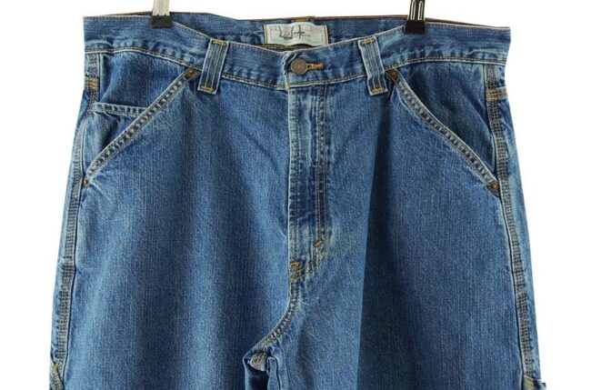 Front Close Up Levis Strauss Carpenter Denim Jeans