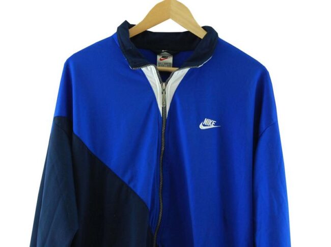 Front Close Up Blue Nike Tracksuit Jacket