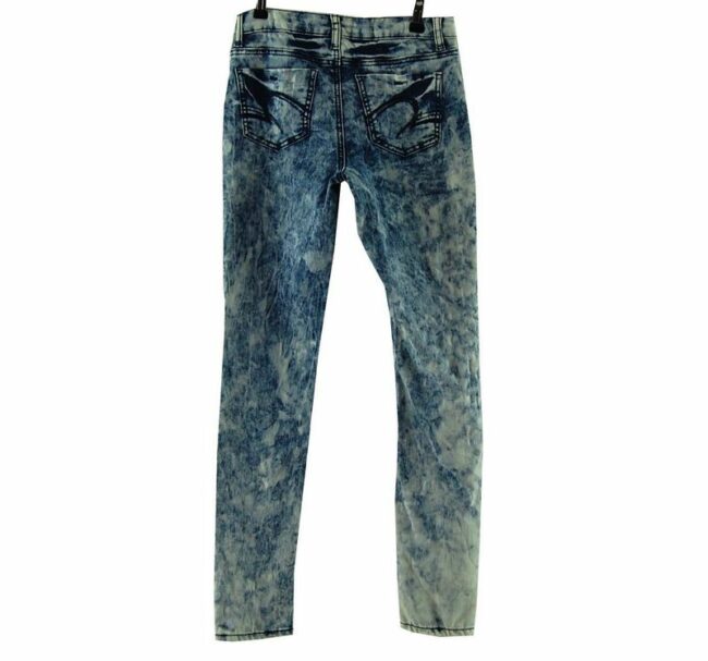 Back Bongo Acid Wash High Waisted Jeans