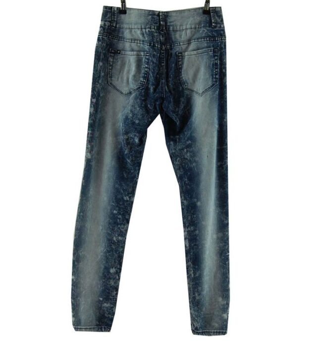 Back Super Skinny Blue Acid Wash Jeans