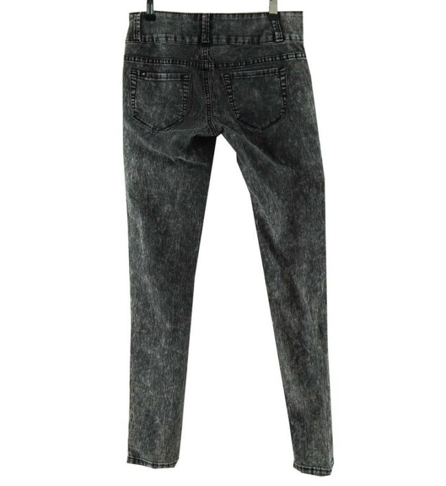 Back Dark Grey Distressed Jeans