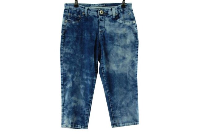 Front Knee Length Blue Justice Jeans