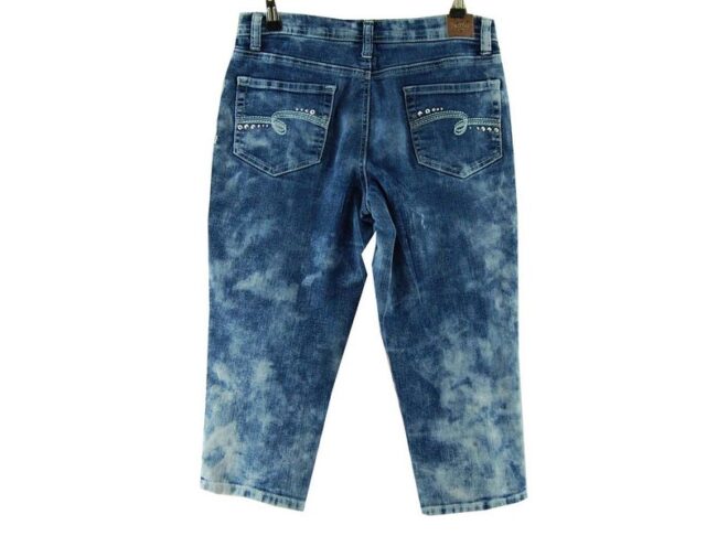 Back Knee Length Blue Justice Jeans