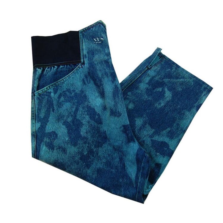 Tie Dye Denim Capri Pants