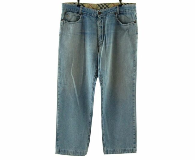 Front Burberry Mens High Waisted Jeans