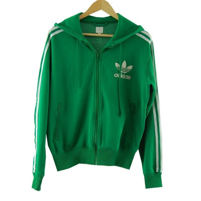 Medium Green Adidas Tracksuit Jacket