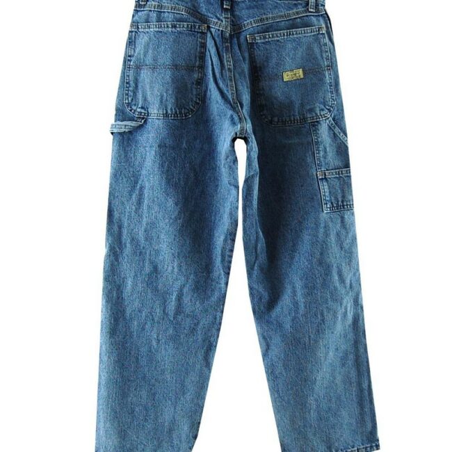 Back profile of Wrangler Blue Denim Carpenter Jeans