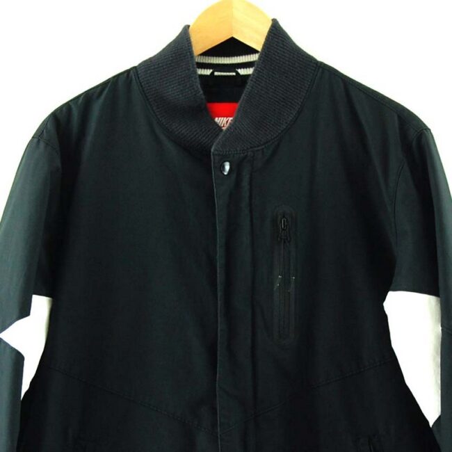 Front of Black Nike Bomber Jacket