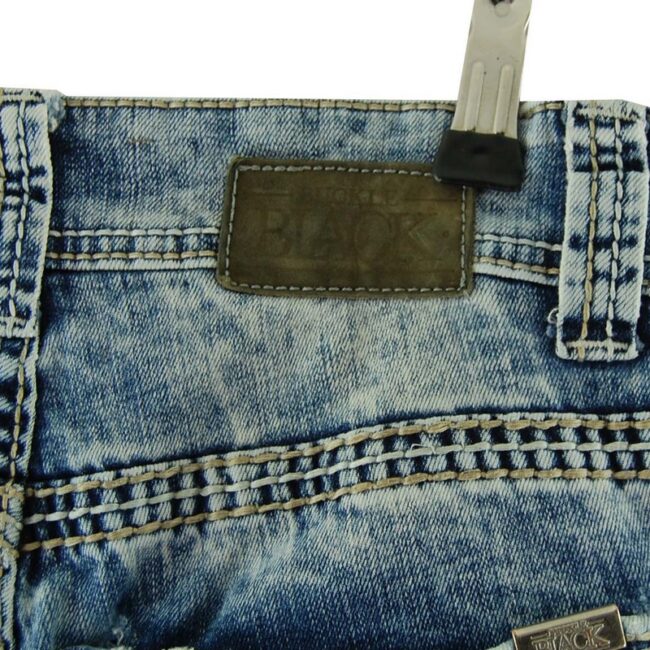 Label of Buckle Black Acid Wash High Waisted Jeans