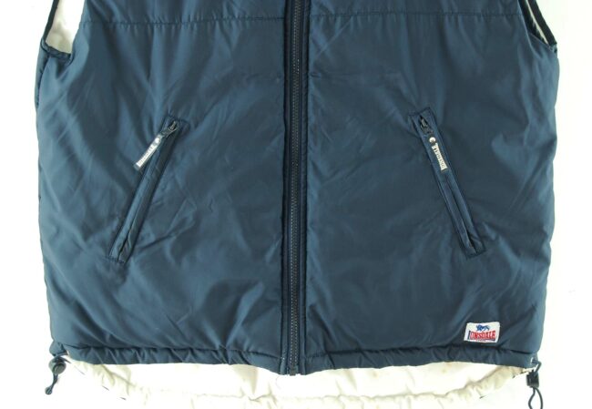 Bottom front of puffa vest