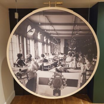 Photo Genevieve Jones, from the exhibition From Crown to Catwalk - 150 years of the Royal School of Needlework.