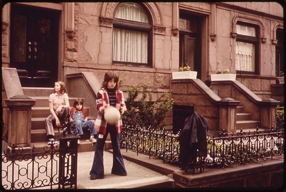 eenager wearing wide leg flared jeans, Brooklyn, NY eenager wearing wide leg flared jeans, Brooklyn, NY