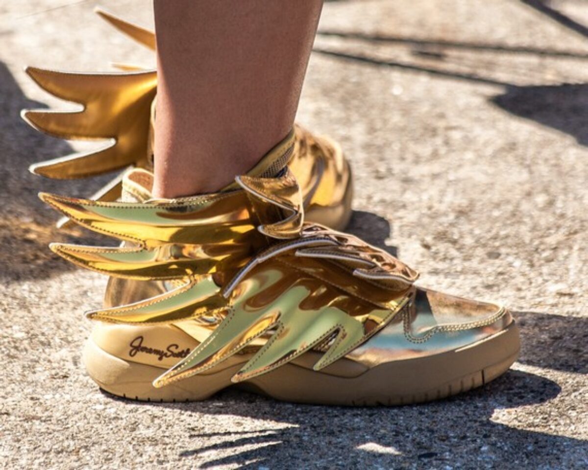 Gold Adidas Sneakers With Wings Were 2000s Fashions Similar To The 90s?  Blue 17 Vintage Clothing