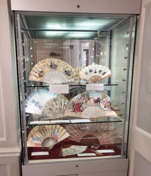 Display case at the Fan Museum. Photo Genevieve Jones.