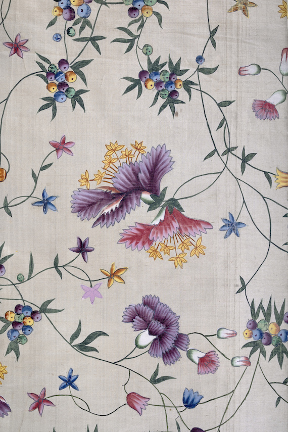 Chinese, Roll of hand-painted silk, c.1760s (detail). © The Bowes Museum, Barnard Castle Chinese, Roll of hand-painted silk, c.1760s (detail). © The Bowes Museum, Barnard Castle