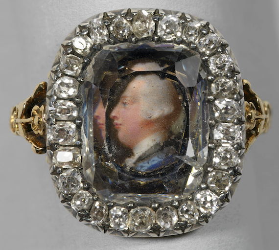 Fashion exhibition Buckingham Palace. Jeremiah Meyer, Ring with a miniature of George III, 1761. Fashion exhibition Buckingham Palace. Jeremiah Meyer, Ring with a miniature of George III, 1761.