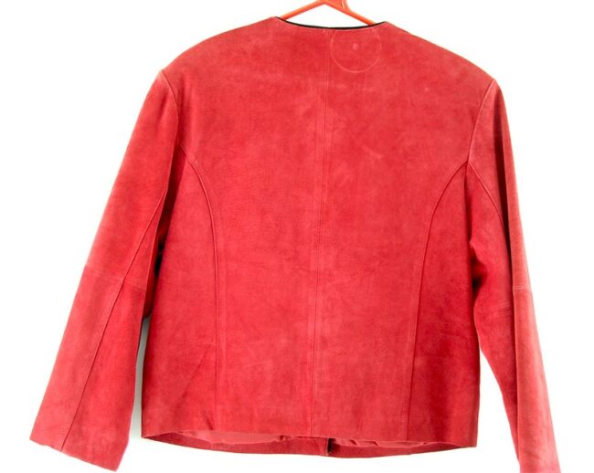 Back of Tyrolean Red 80s Cropped Suede Jacket
