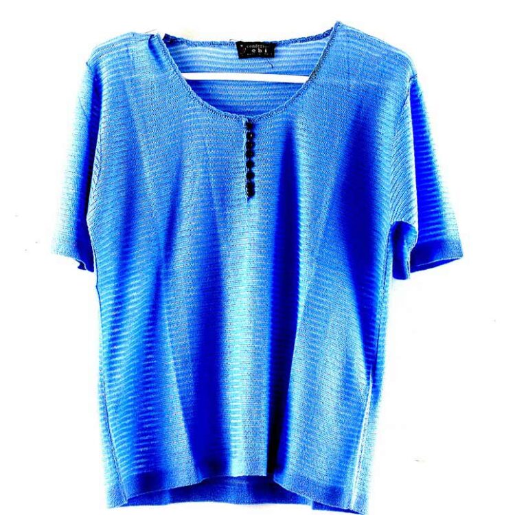 Blue Honeycombe Vintage 80s Top