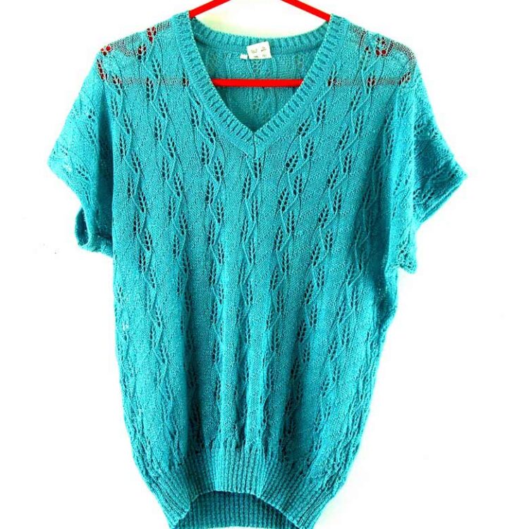 Blue-Vintage-80s-Top