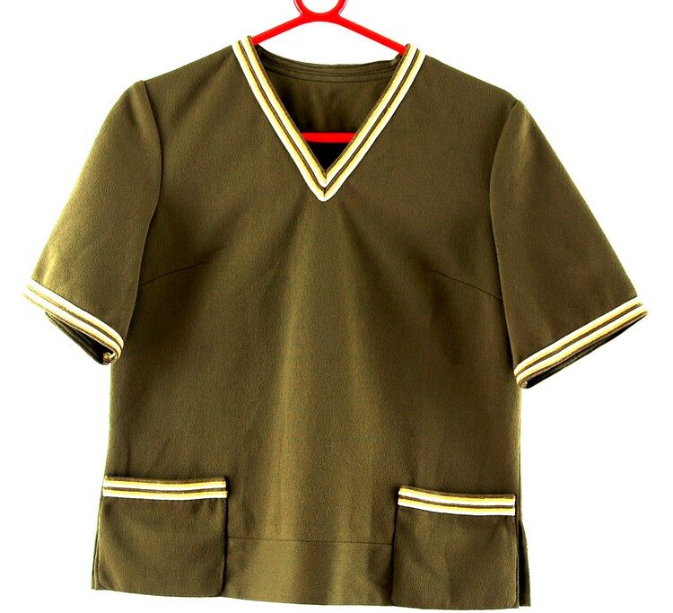 Brown 70s Top Womens