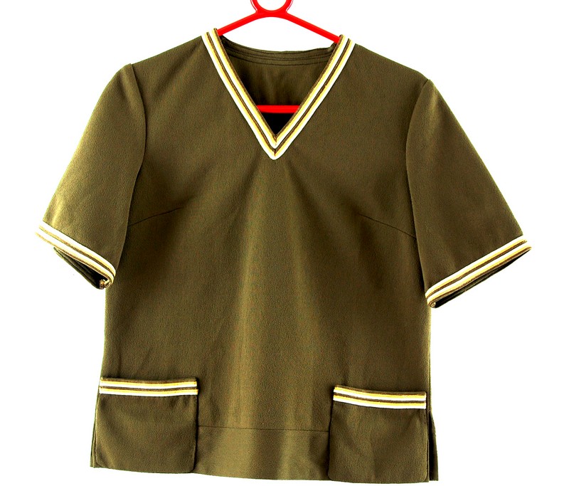 Brown 70s Top Womens