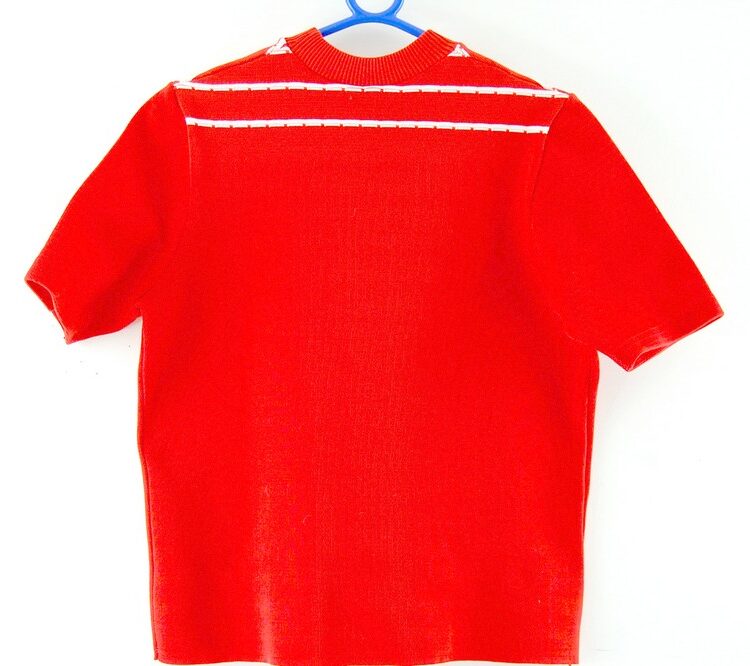 Red 70s Top Womens