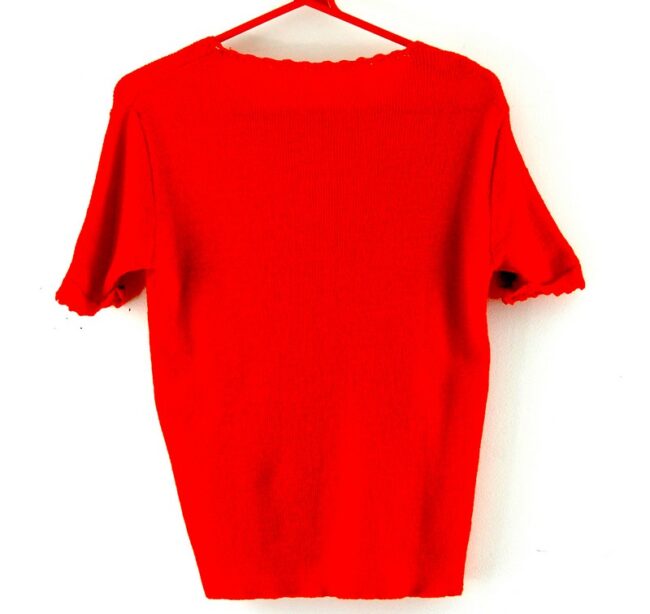 Reverse side of Red 70s Top Womens
