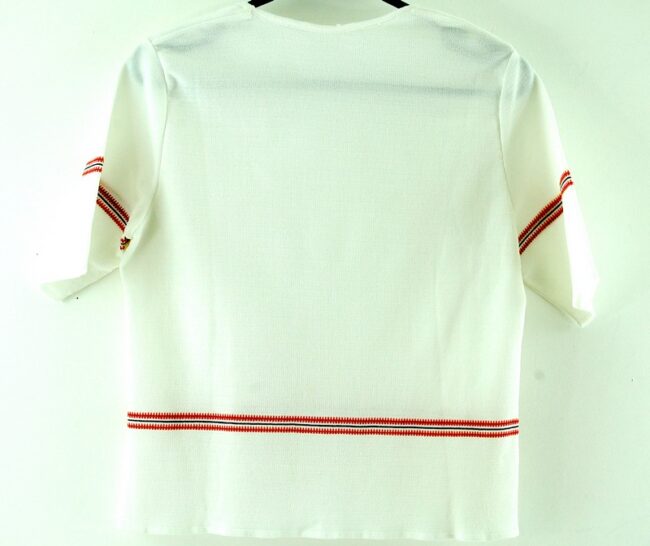 Reverse side of White 70s Top Womens