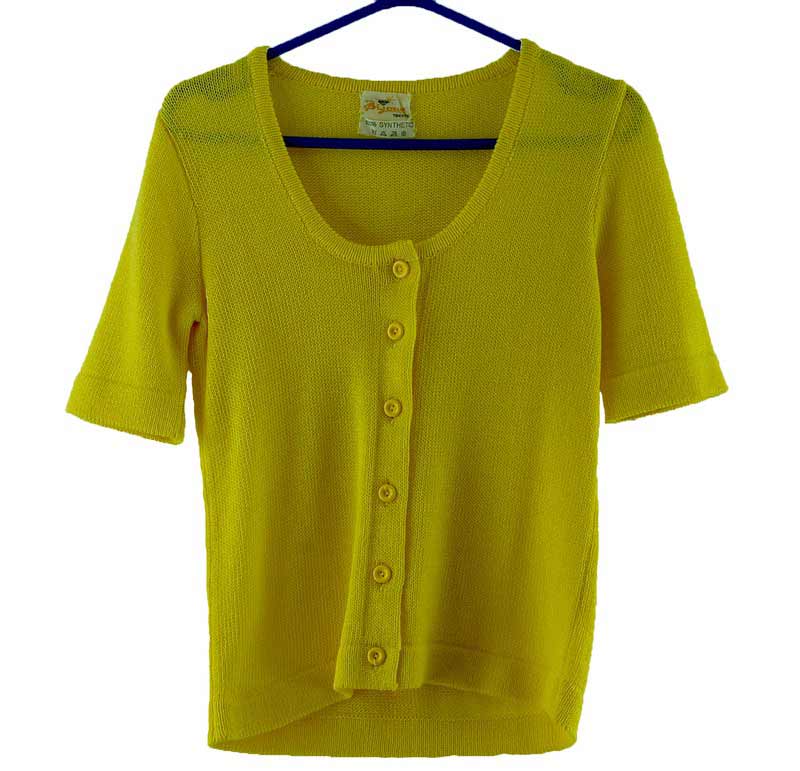 Yellow-Knit-70s-Top-Womens
