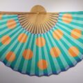 Green, Orange and Blue Fan, 2019. Pauline Caulfield at the Fashion and Textile Museum.