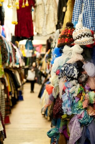 Where to Find Thrift Store Clothing in London - Blue17 vintage clothing - store interior