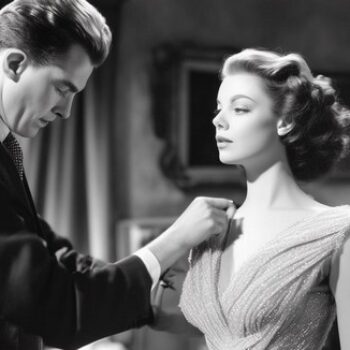 Orry-Kelly fitting Marilyn Monroe in a glamorous costume for Some Like It Hot