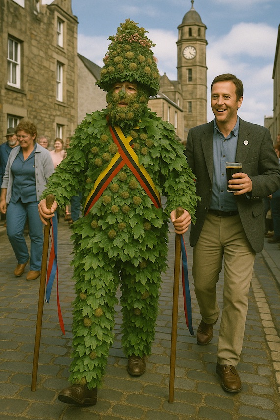 Burry man day 1 August. Image G Jones. Burry man day 1 August. Image G Jones.