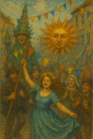 Mazey Day June Golowan festival. Image G Jones