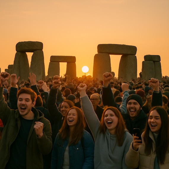 Stonehenge celebrations. Image G Jones Stonehenge celebrations. Image G Jones