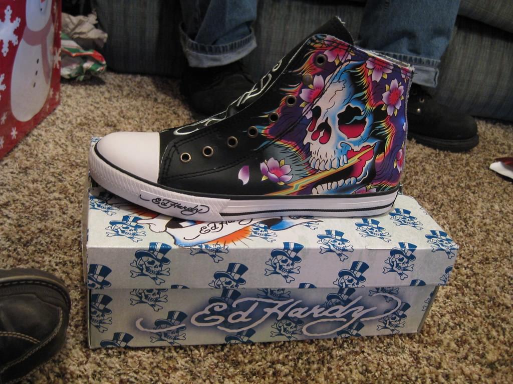 Ed Hardy shoes. Image via Flickr.